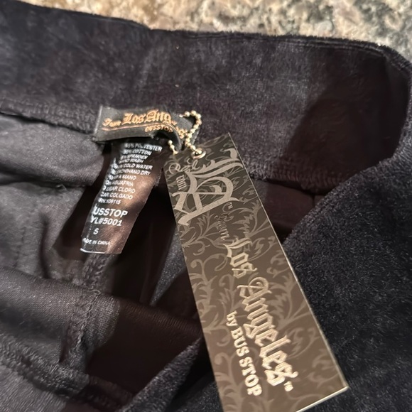Bus Stop Los Angeles velour black track suit NWT S - Picture 7 of 13